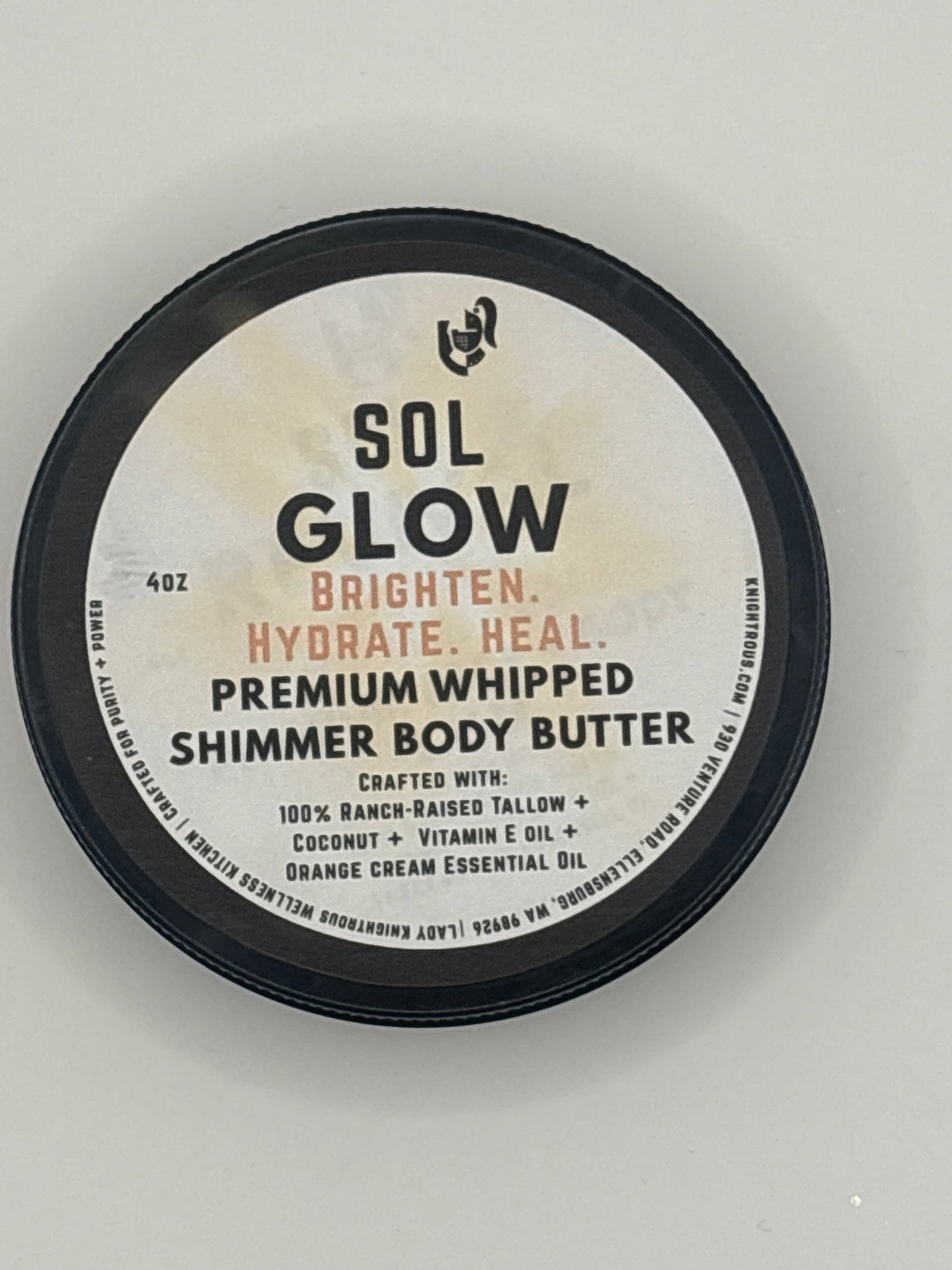 SOL GLOW: Lady Knightrous Premium Shimmer Whipped Tallow Body Butter