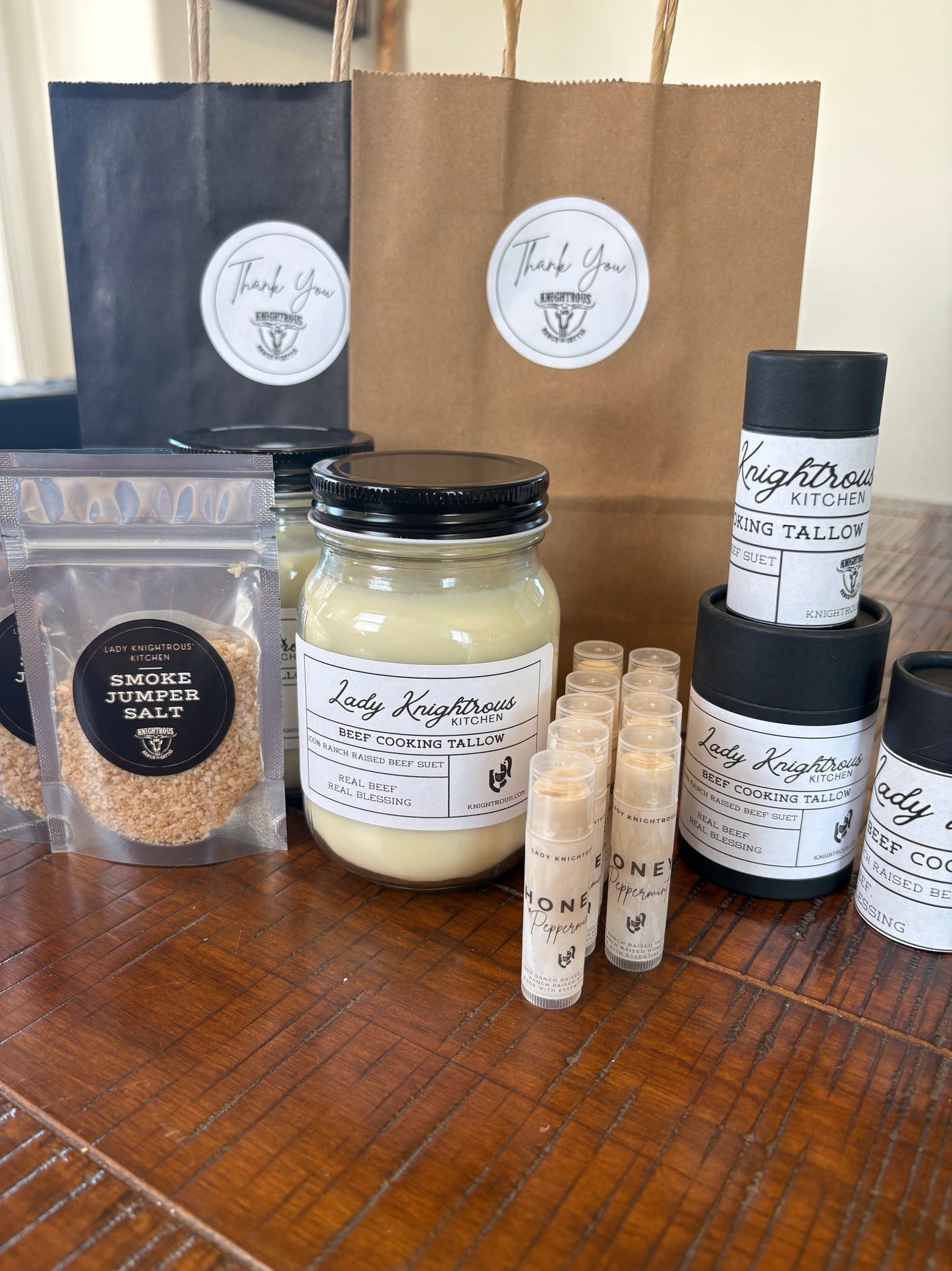 Lady Knightrous Tallow + Coconut + Peppermint Lip Balm