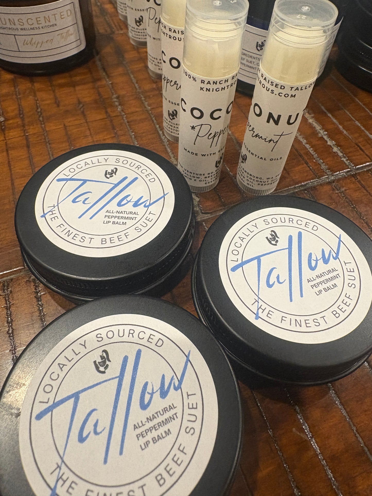 Lady Knightrous Tallow + Coconut + Peppermint Lip Balm