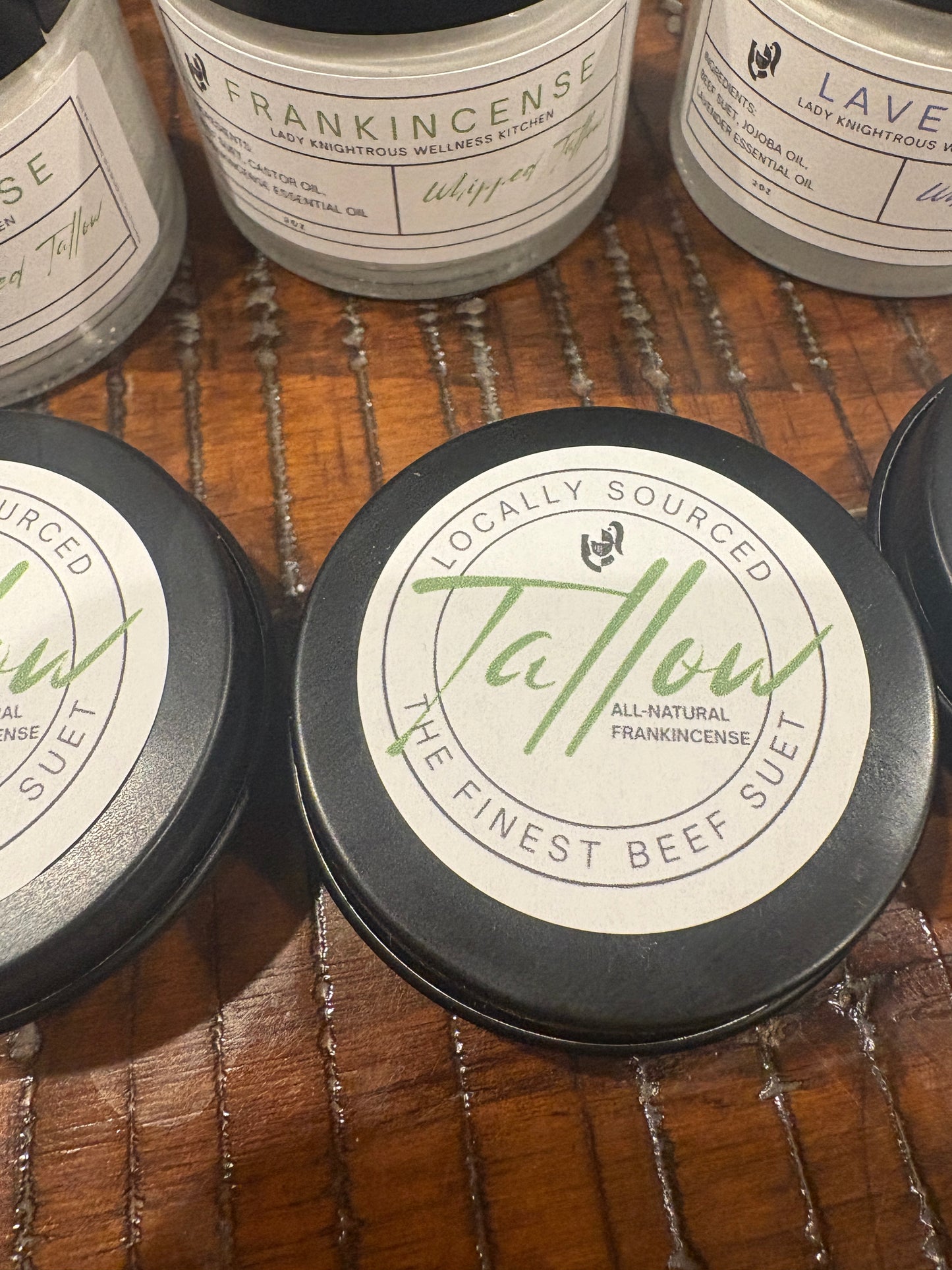Lady Knightrous Premium Tallow with Castor Oil + Frankincense For Face or Body; our own "Botox in a bottle"