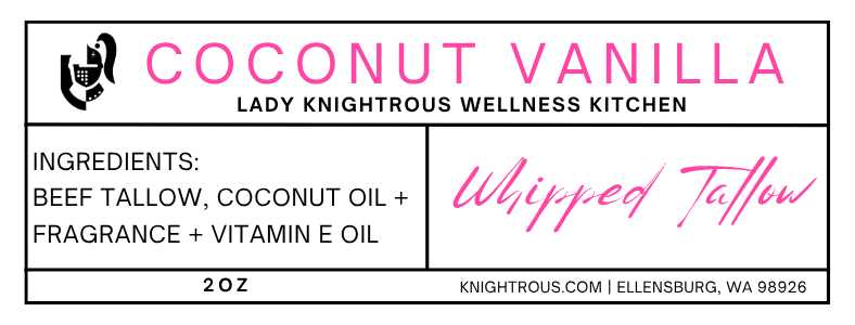 Coconut Vanilla Whipped Tallow