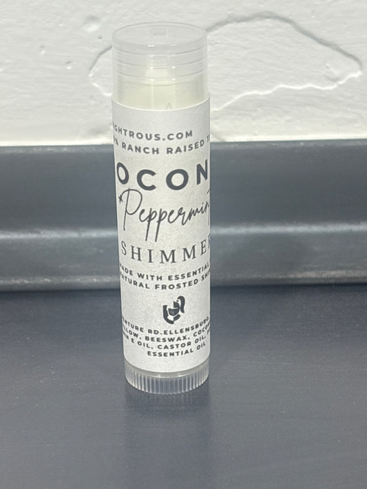 Lady Knightrous SHIMMER Tallow Coconut + Peppermint Lip Balm