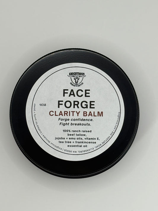 FACE FORGE Knightrous Skincare Premium Tallow Balm: Clarity Balm (great for teen skin)