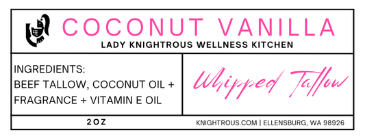 Coconut Vanilla Whipped Tallow